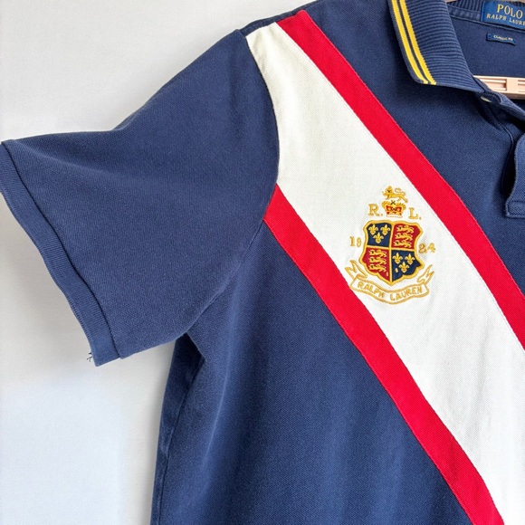 Polo Ralph Lauren Shirt Mens XL Big Pony Crest Classic Fit Red White Blue - Picture 7 of 14